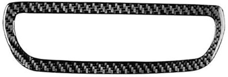 Autoinnenausstattung Auto-Innenräume für Sitzheizung, Knopfrahmen, Verkleidungszubehör, Carbon-Look-Aufkleber für Smart Fortwo 451 für Coupe 2011–2015(Schwarz)