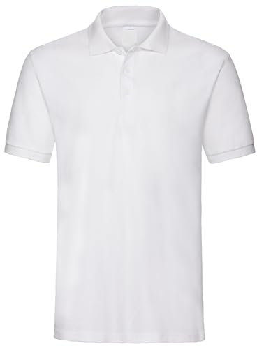 FIANA FASHIONS Men's Premium Collared Neck Short Sleeve Polo Shirt White
