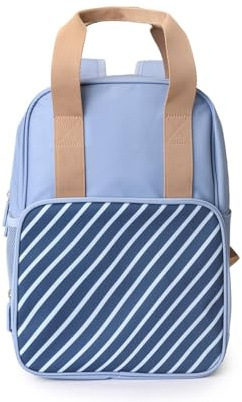 Monnëka Kinder Rucksack Wasserdicht | Ergonomischer Schulrucksack für Kinder von 5-10 Jahren | Leichter Rucksack mit Taschen, Reißverschluss und Federmäppchen | Ideal für die Schule | Blau