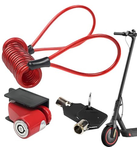 Scooter Wheel Security Lock - Elektrische Roller -Scheibe Bremsschlösser | Hochleistungs-Anti-Diebstahl-Schlösser Mit Kabelerinnerung Für Fahrrad, Motorrad, E-Scooter, Tragbares Bremsschloss Für Den S