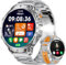 LIGE Reloj Inteligente Hombre Militar, 1.85 Smartwatch Hombre con/Llamada Bluetooth, 1000mAh/LED Linterna/100+Modos Deportivos/Monitor Sueño, IP68 Impermeable para Android iOS, Plata