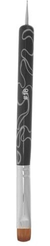 Beaupretty Pinceau en Acier Inoxydable et Plastique, Outil Polyvalent Double Embout Noir pour Nail Art pour Salon et DIY Crafts pour Salon et DIY Crafts