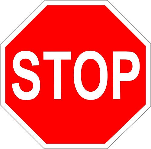 Aufkleber STOP Stopschild 8 cm 8-eckig