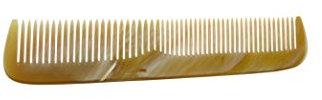 Golddachs Horn-Frisierkamm geteilt gezahnt, 17 cm