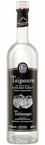 Tsipouro Tirnavos , 700 Ml | Traditioneller griechischer Tresterbrand der Marke Tirnavos - klassische Spirituose aus Griechenland - 700 ml