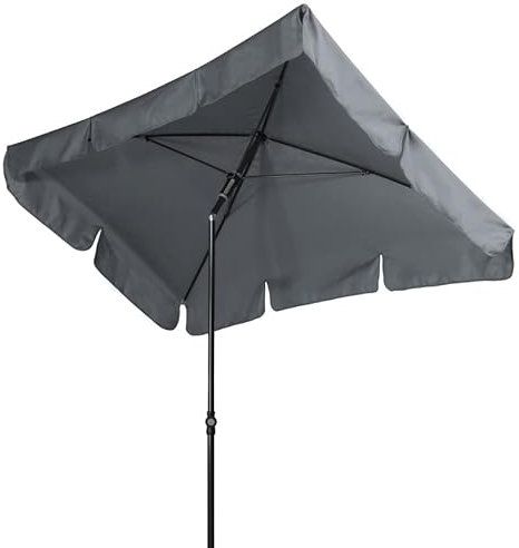 Doppler Absolut wasserdichter Gartenschirm Waterproof 225x120 UV-Schutz 80, Farbe anthrazit