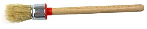 EFO Round Paint Brush Ø 25 mm | Paint Brush with Natural & Synthetic Bristle Blend | Furniture Paintbrush for Chalk Paint, Wax, Varnish, and Oil | Wax Brushes for Furniture | Ergonomic Wooden Handle