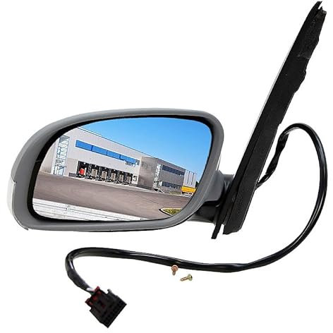 ATEC Germany 1x Elektrischer Außenspiegel links beheizbar mit Blinklicht Seitenspiegel asphärisch Kompatibel mit VW TOURAN (1T1, 1T2)