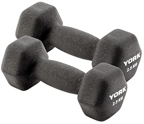 York Neoprene Hex Dumbbells Pairs 2.5kg x 2