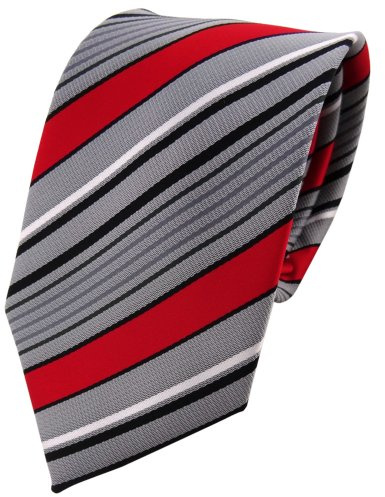 TigerTie Designer Krawatte in gestreift gemustert - Binderbreite 8 cm
