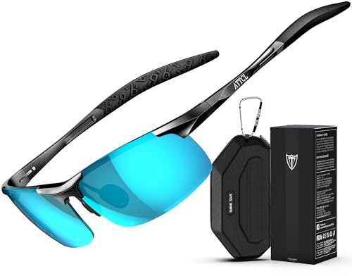 ATTCL 0.9 oz Polarized Sunglasses Men Al-Mg Metal Golf Fishing Sports UV400