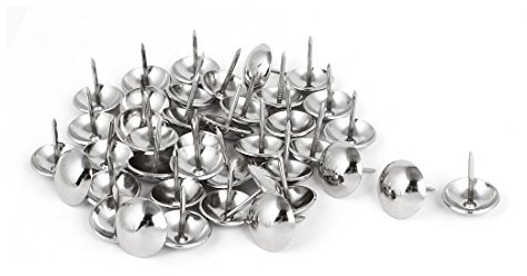 sourcing map Clou Tapissier 19mm Diamètre Acier Inox Punaise Décoratif Clou Punaise 40Pcs