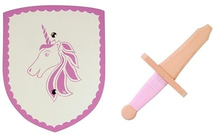 V A H - Mini Ritter Set inklusive Kurz-Schwert für die kleinsten Ritter [Made in Germany | echtes Handwerk] (Einhorn)