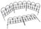 Woodside Decorative Garden Border Lawn Edging Steel Fence 5 Pack