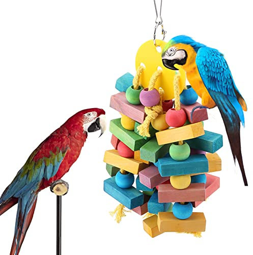Papagei Spielzeug Vogel Spielzeug Hängen Holzspielzeug Papagei Schaukel Geeignet für Papageien und Vögel