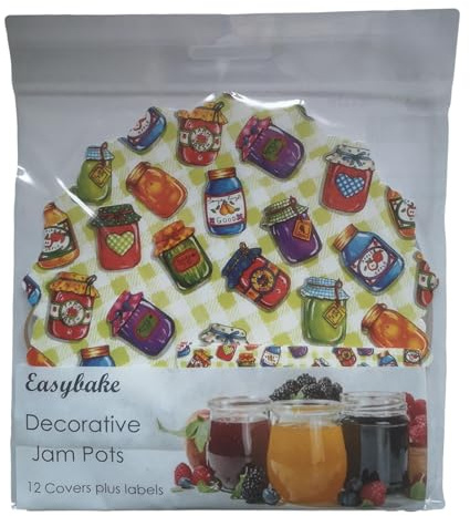 Decorative Jam Pot Covers and Labels x 10 DV4B