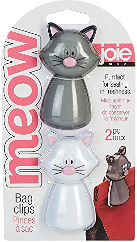Joie Beutelklammern Miau Set 2-teiliger aus Kunststoff, Farbe: Mehrfarben, Maße: 3,3 cm, 12437