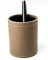 DELMON VARONE - Pot à crayons en cuir de pomme écologique recyclé avec doublure en PU et dessous en polaire antidérapante - Organiseur porte-crayons rond pour le bureau et la maison pour stylos