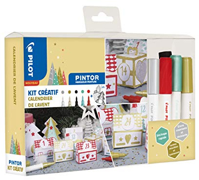 PILOT Pintor Creative Advent Calendar Kit with 5 Paint Markers