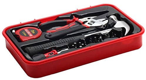 SCHMIDT security tools Haushaltswerkzeug Set - 23-teilig - Werkzeugsatz - Torx - Reparaturwerkzeug - Werkzeugkit - Handwerkzeug - Werkzeugbox - Schraubendreher-Bits 25 mm - Boxwerkzeug