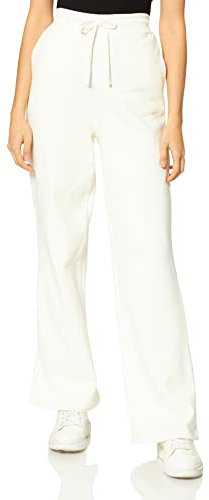 NA-KD Damen Gerade Jersey Hose, gebrochenes weiß, M