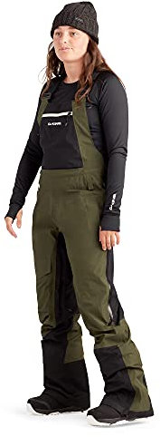 Dakine Womens Stoker Gore-Tex 3-Layer Ski/Snowboard Bibs, Peat Green, Large