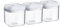 Argon Table Food Storage Containers with Airtight Flip Lock Lids - 500ml - White - 3 Pack - Plastic Kitchen Storage Tupperware Pantry Food Organiser for Cereal, Oats, Sugar, Coffee, Biscuits, Tea