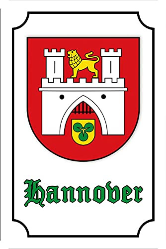 Metall Schild 20x30cm Hannover Wappen Stadtwappen Blechschild