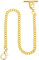 Weforu 14.5 inch Pocket Watch Chain with Albert T-Bar and Lobster Clasps for Link Vest (Gold)