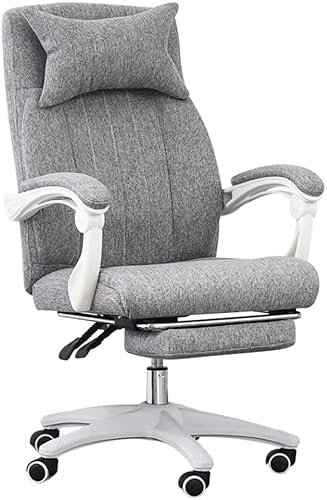 Habiba Bürostuhl Verstellbarer Bürostuhl, ergonomisches mittleres Rückenkissen, Lendenwirbelstütze, bequemer Rennsitz, Computerstuhl, Schreibtischstuhl mit Rädern Modern