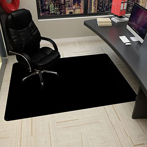 ZQUAL Chair Mat 70x100cm, Black, Modern, Rectangular, Hard Floor, Office & Gaming Chair Mat, Floor Protector, Anti-Slip, Noise Reduction