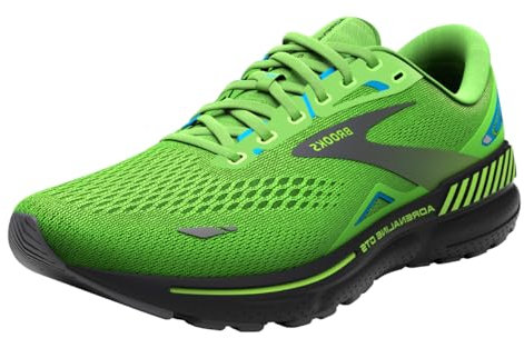Brooks Herren Adrenaline Gts 23 Sneaker, Green Gecko Grey Atomic Blue, 48.5 EU