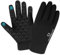 WESTWOOD FOX Winterhandschuhe Touchscreen Leicht wasserdicht Thermo Warm Thinsulate rutschfeste Lauf-Fahrradhandschuhe Winddichte Handschuhe mit elastischen Bündchen für Männer Frauen Schwarz, L