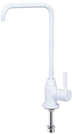 Grifo de Osmosis Inversa Blanco Solo Agua Fría Acero Inoxidable Giratorio Un Orificio Grifo Agua Potable Cocina-B