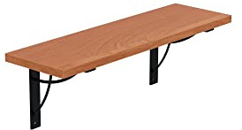 AKKE Wandregal - Hängeregal mit 18 mm Möbelplatte und Metallhalterungen - Wandablage für Moderne Wohnräume, Bücher, Pflanzen und Deko - Loft Neo - Erle 70x20 cm