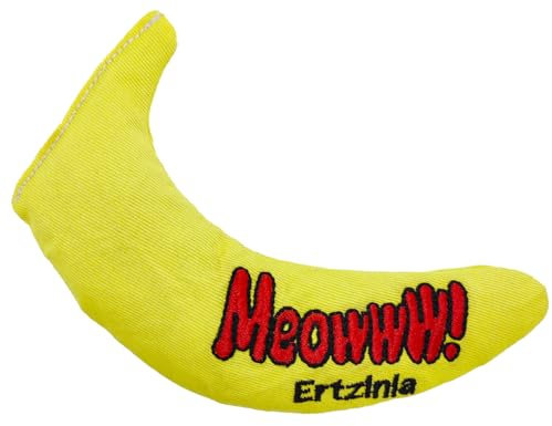 Ertzinla Catnip Toys Banana for Cats UK Banana, Filled with 35g 100% Natural Catnip