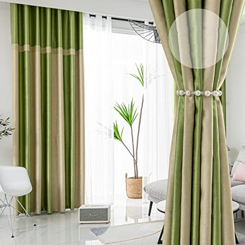 1 Panneaux Rideaux Oeillets, Occultant Thermique Isolan Rideaux Patchwork Couleur Design Isolation Rayon UV Rideaux Anti Bruit pour Moderne Salon Et Chambre,4,W4 x H2.7m