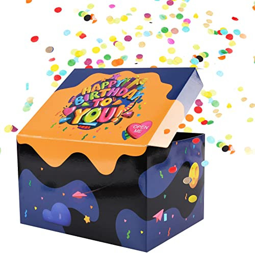 OFFCUP Geschenkbox Diy, Geschenk-Explosionsbox mit Konfetti, Pop-up-Überraschungsbox Romantik Geschenkideen für Frau Mann Kollegen, Kinder(C)