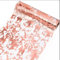 Tischläufer Glänzend Rosegold，28cm x 10 Meter Läufer Tisch Dekostoff Rosegold，Tischband Tüllband Polyester Stoff Tischdekoration für Hochzeit Kommunion Geburtstag Party Weihnachten