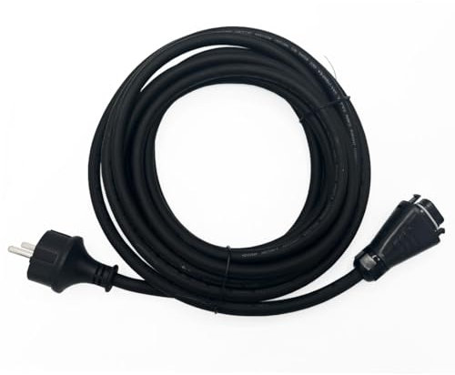 Solarsys® - 15m Cordon d'alimentation AC avec Connecteur de Terrain HMS et Prise Schuko Mâle, pour Micro-onduleur Série HMS, 15 Mètres