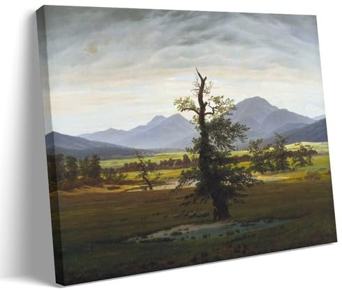 Caspar David Friedrich Berühmte Malerwerke (Der einsame Baum) Druck Poster Dekorative Malerei Leinwand Wandkunst Wohnzimmer Schlafzimmer Gemälde 20 x 30 cm