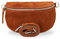 BRISE Bauchtasche Damen Echtes Wildleder SAHEL Handgemachte Umhängetasche Crossbody Bag Hüfttasche mit Ledergurt Stylische Schultertasche Gürteltasche Made in Italy (Cognac Braun 1)