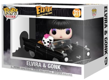 Funko POP! Rides Deluxe: Elvira Mistress of the Dark with Macabre Mobile | Offizielles Comedy Merch - Vinyl Sammelfigur als Regal Deko - Geschenkidee zum Geburtstag für Fans und Sammler