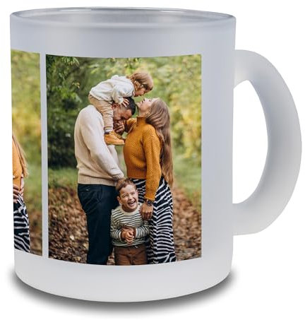 Kiwistar Tasse satiniert Glas - Foto gestalten - individuell personalisiert mit Wunschtext bedruckt - Texttasse selbst gestalten - Tassen selber personalisieren - Spruch - Geschenk - Motivtasse