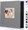 Miaikoe Fotoalbum 10x15 400 Leinen Album Slip in für Familie Hochzeitstag Album Buch Holds 400 Vertikale 10x15cm Fotos Grau