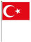 Pandiui23 20 pezzi di bandiere a manovella della Turchia, Turchia Mini Bandiera portatile, Piccola Bandiera Turchia, Mini Bandiera Turchia, bandiere della Turchia, bandierine della Turchia