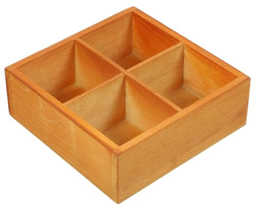 KONTONTY Vassoio Legno Multiscomparto Per Piante e Organizzazione Scatola Portaoggetti Per Piccole Cose Base Per Fioriere e Paesaggi