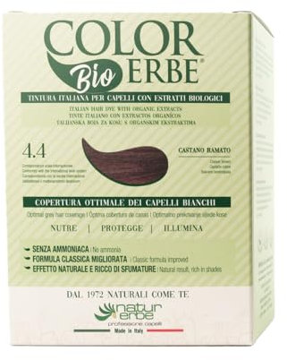 Färbefarbe Kräuter Bio Braun Kupfer (4.4)