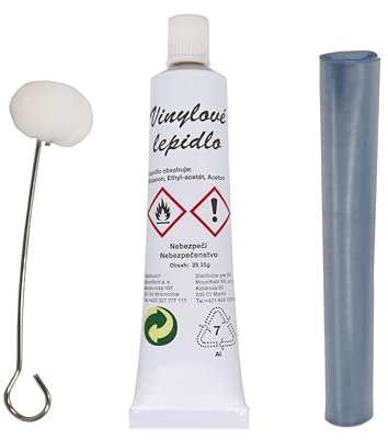 HAF® Pool Reparaturset Poolflickset 3-teilig mit Unterwasser Vinylkleber, Klebefolie und Verteilpinsel zum Abdichten von Schwimmbeckenin sämtlichen Größen