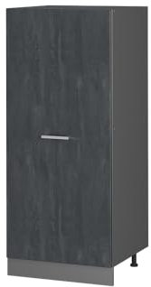 Vicco Oven housing cabinet Raul, Black concrete/Anthracite, 60 cm